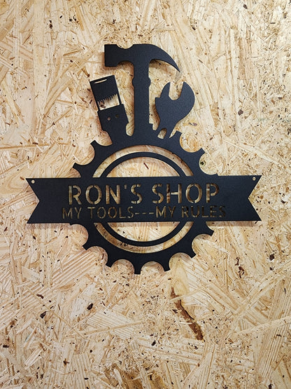 Handyman Shop Monogram - Steel Sign