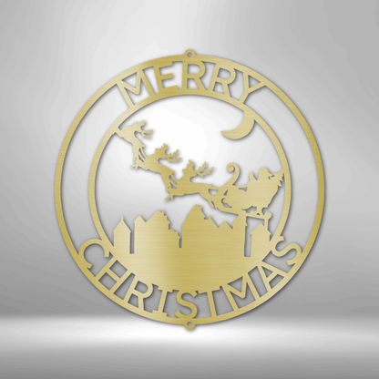 Santas Delivery Monogram - Steel Sign