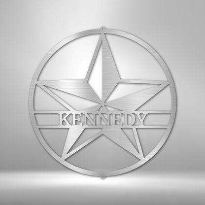 Star Monogram - Steel Sign