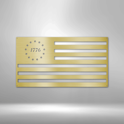1776 Flag - Steel Sign