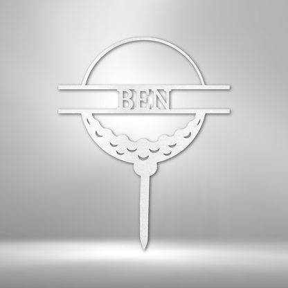 Golf Ball Monogram Yard/Garden Stake - Steel Sign